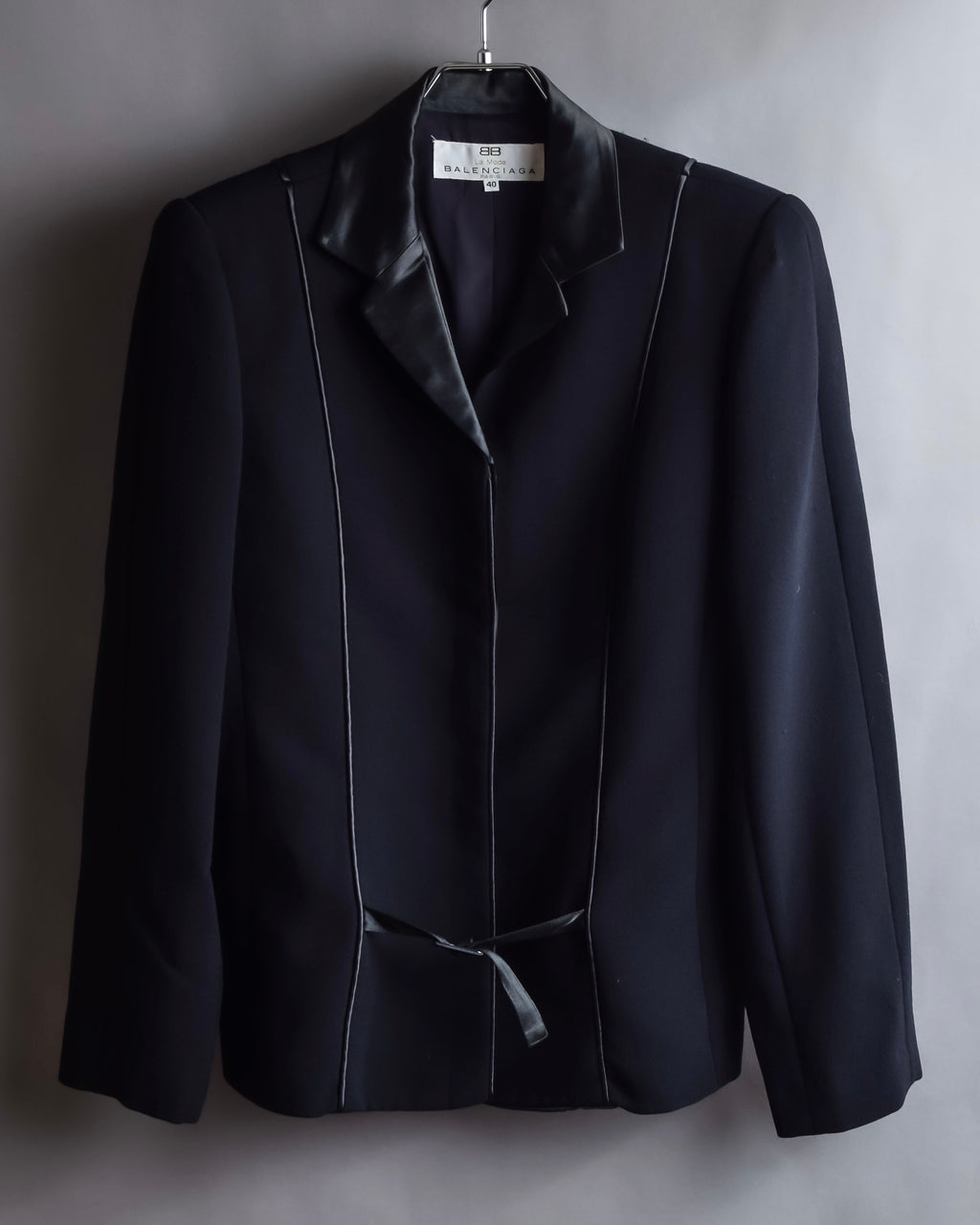 "BALENCIAGA La Mode" Satin-switched piping design tailored jacket