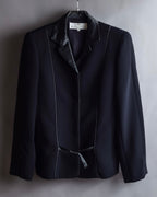 "BALENCIAGA La Mode" Satin-switched piping design tailored jacket