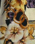 "CELINE" 90's-00's Floral printed cotton scarf