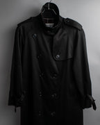 "BURBERRYS" Traditional detail double-breasted stand color trench coat