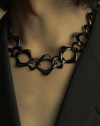 "YVES SAINT LAURENT" Sculptural link chain necklace