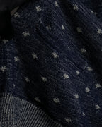 "Vintage abstract polka dot knit cardigan"