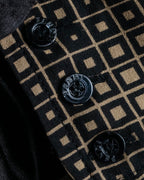 "FENDI" Geometric pattern logo printed shirt