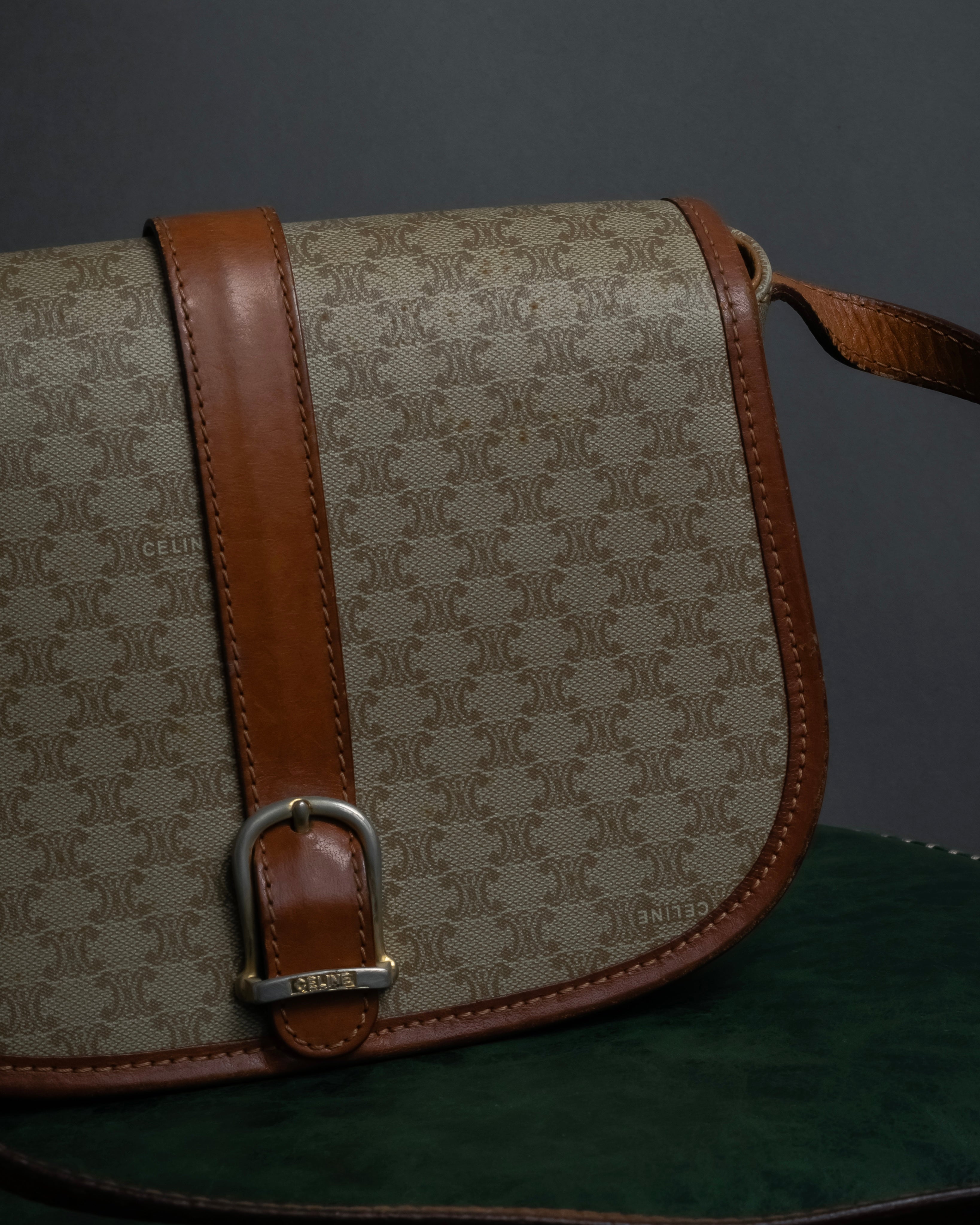 "CELINE Macadam pattern combination shoulder bag