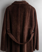 "Max Mara" Alpaca wool belted stand collar long coat