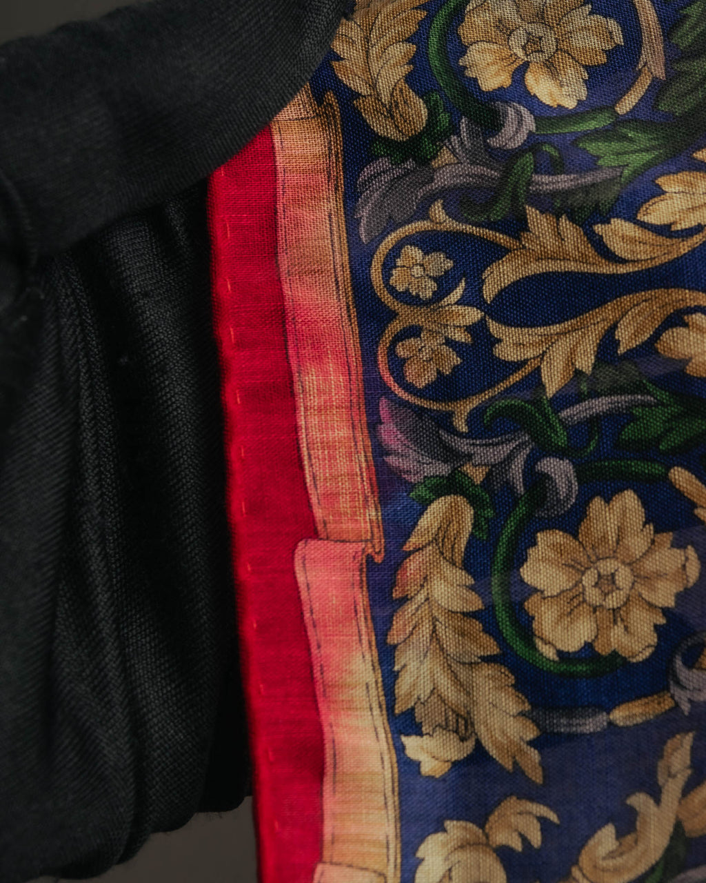 “CELINE” 80’s-90’s Baroque carriage motif mini scarf
