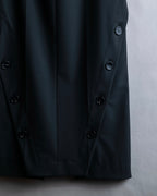 "NINA RICCI" Side button detail cropped length skirt