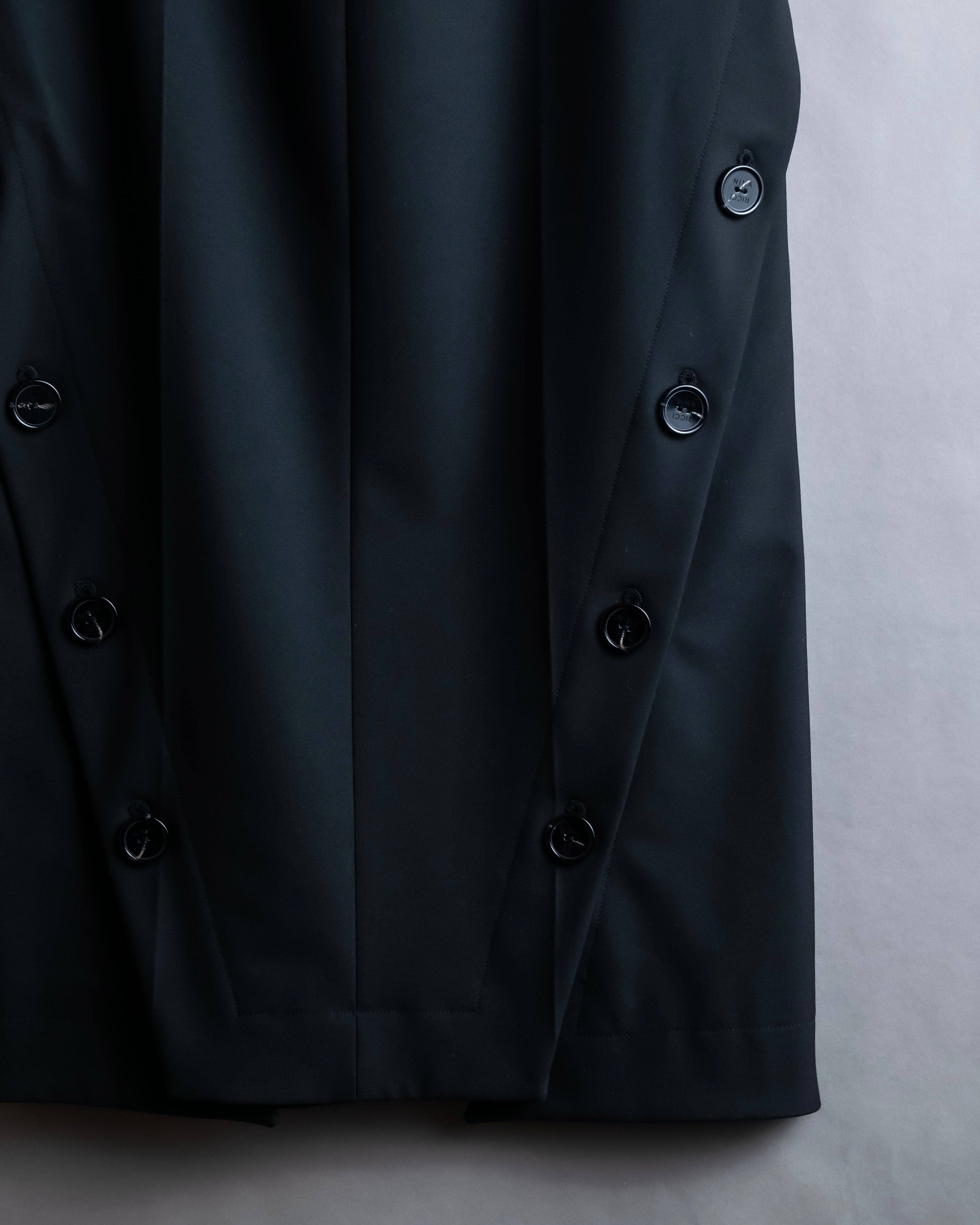 "NINA RICCI" Side button detail cropped length skirt