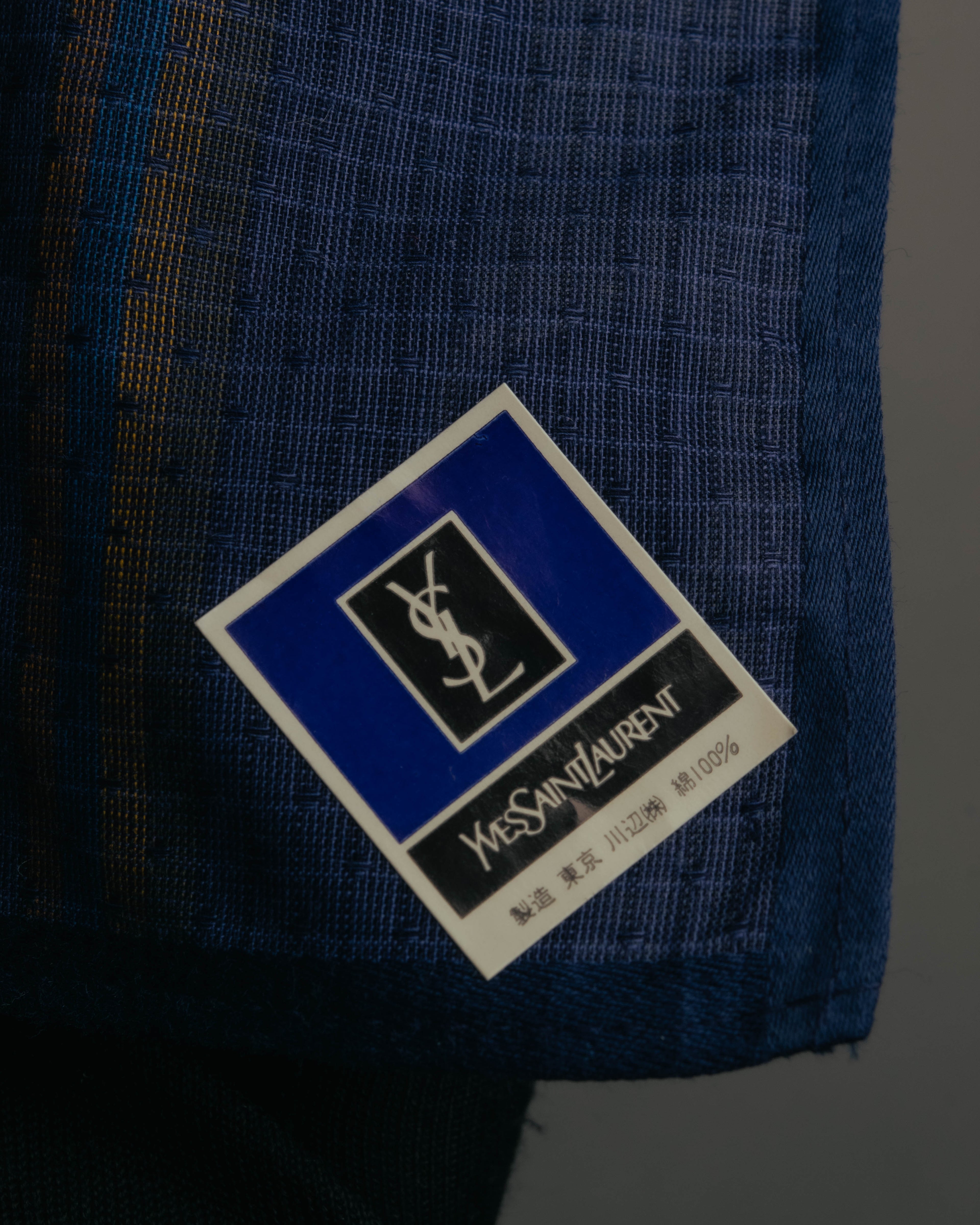 "Yves Saint Laurent" 80's-00's Lightweight cotton handkerchief scarf