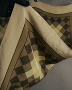 “Yves Saint Laurent” 80’s-90’s Sheer check silk scarf