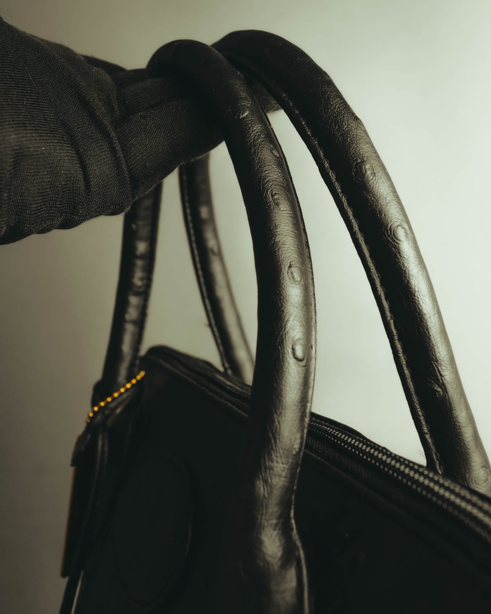 “Pierre Cardin” 80’s-90’s Ostrich leather top handle bag