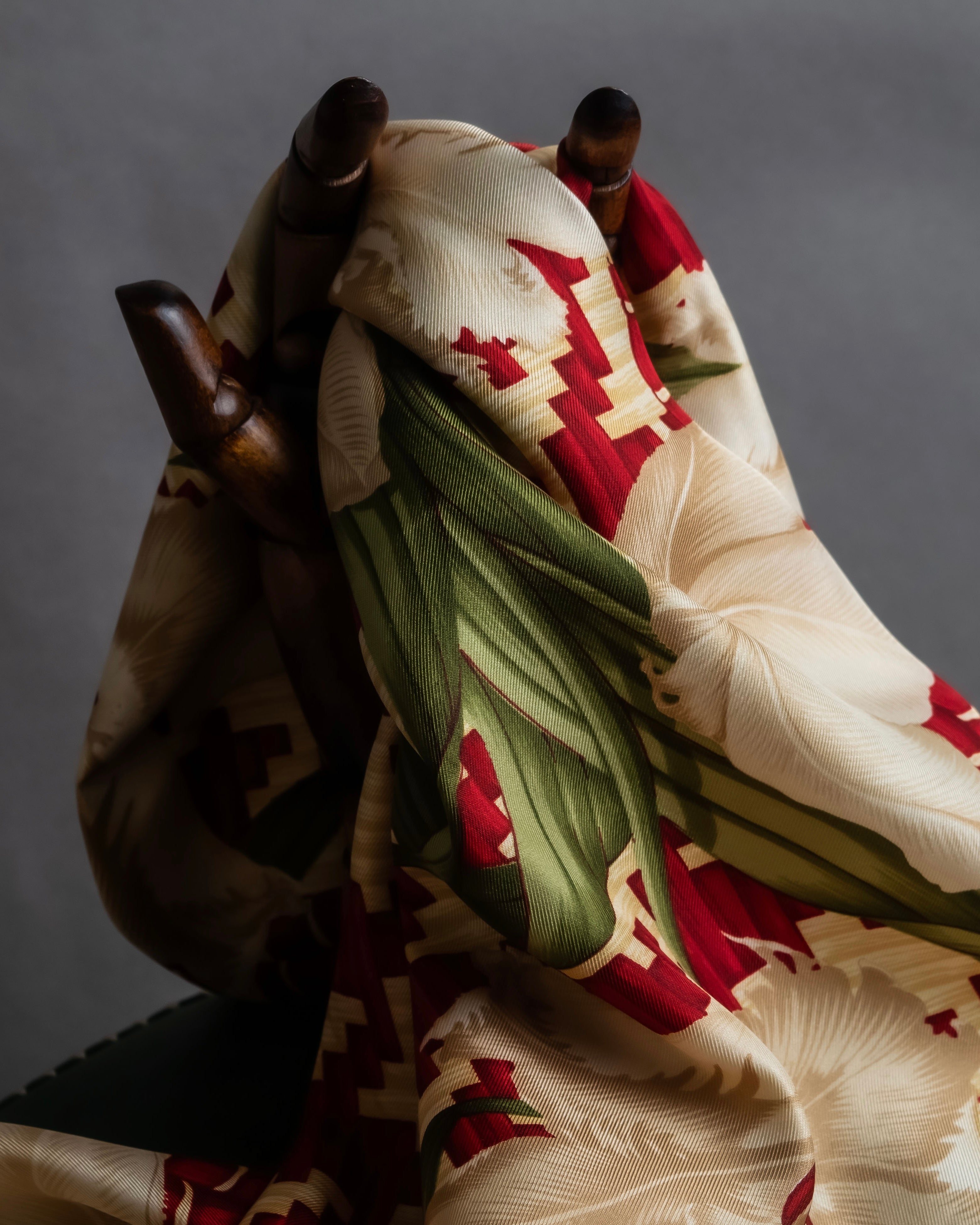 "Christian Dior" Houndstooth floral square scarf