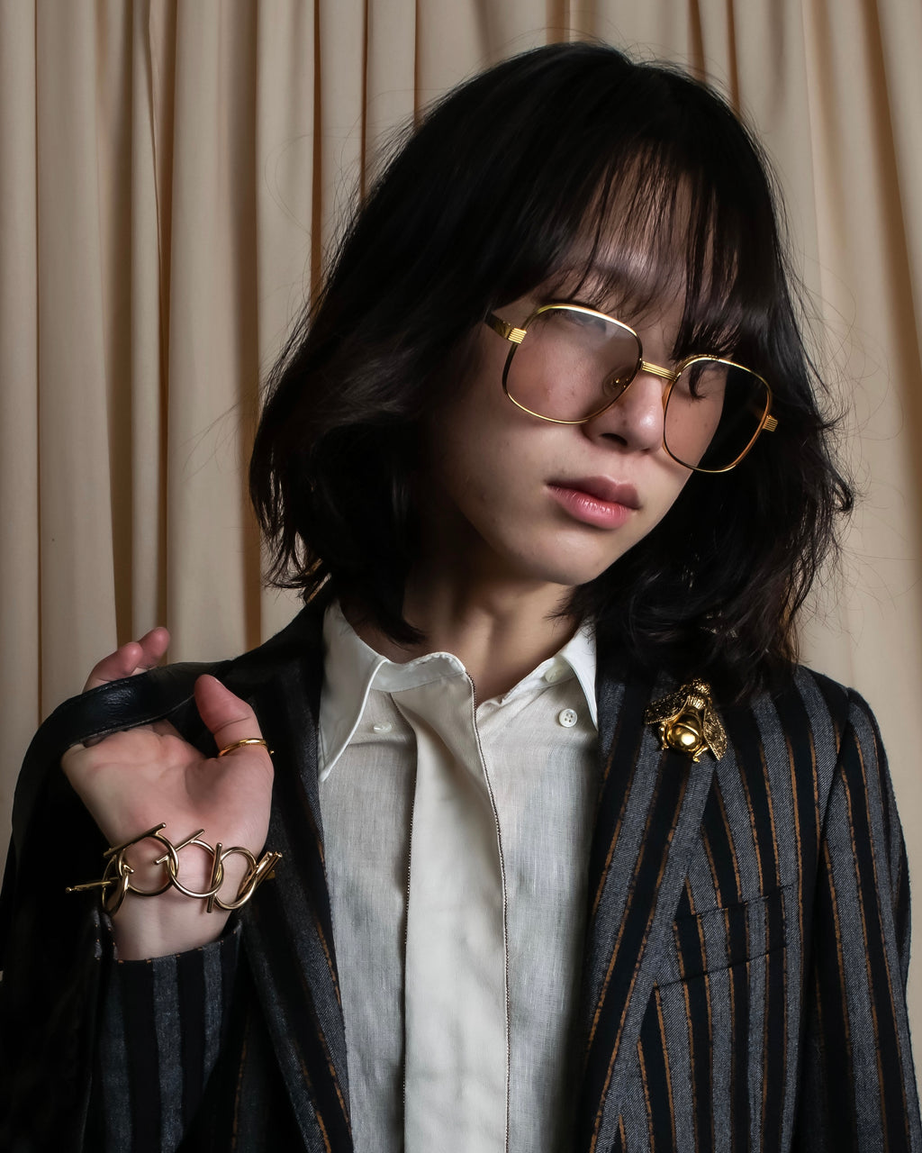 "Christian Dior" Bee motif gold brooch