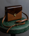"Valentino Garavani" Leather combination design gold parts shoulder bag