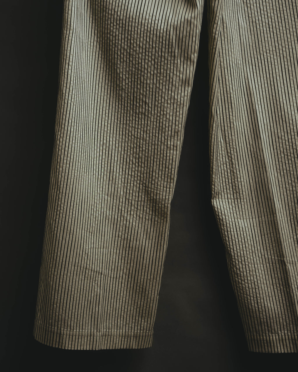 -SPECIAL- “Christian Dior” 20’s silk cotton striped straight trousers
