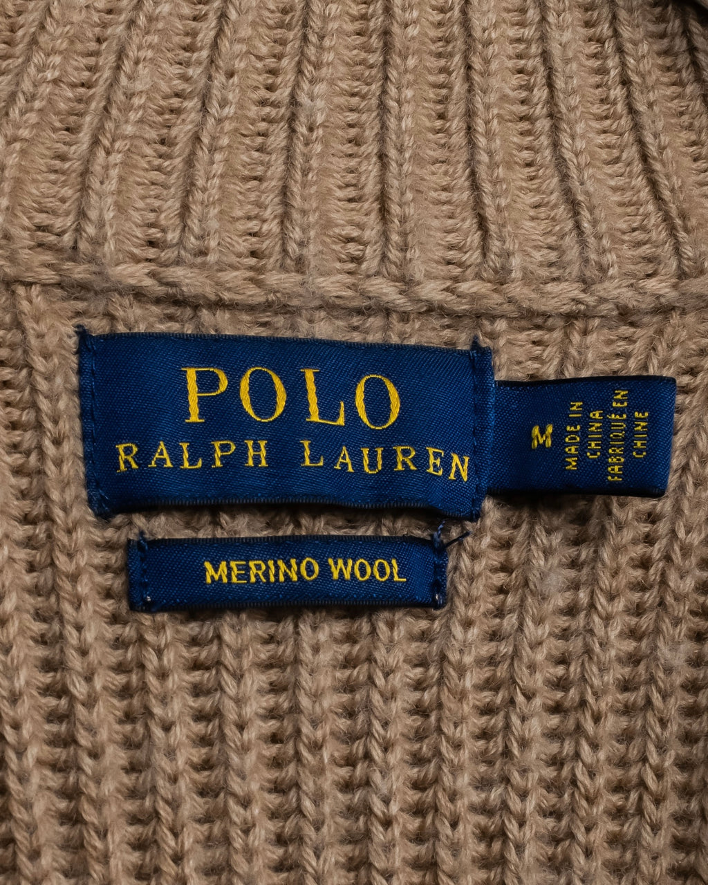 "POLO Ralph Lauren" Buckle closure design ribbed cardigan