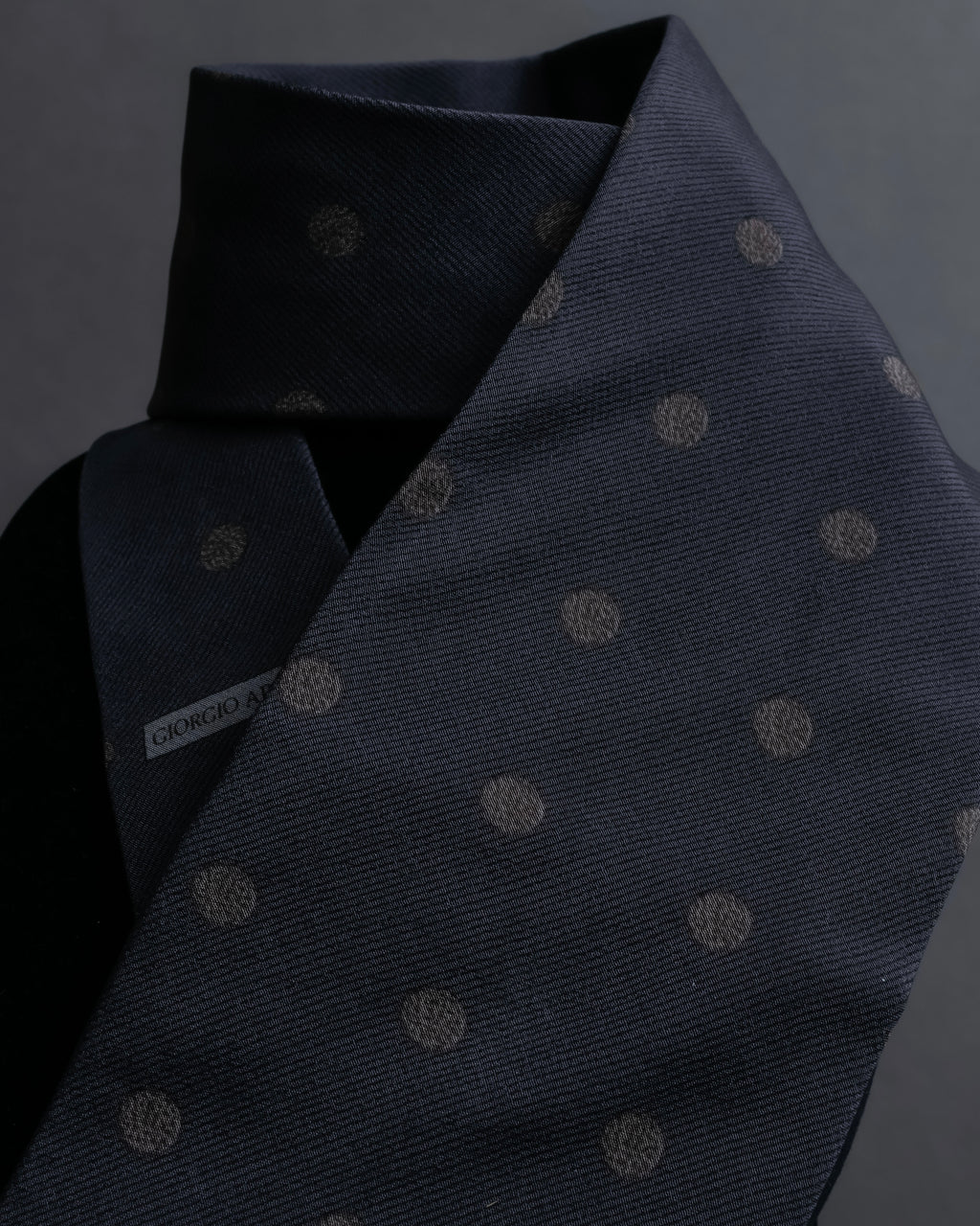 "GIORGIO ARMANI" Dot pattern silk  necktie