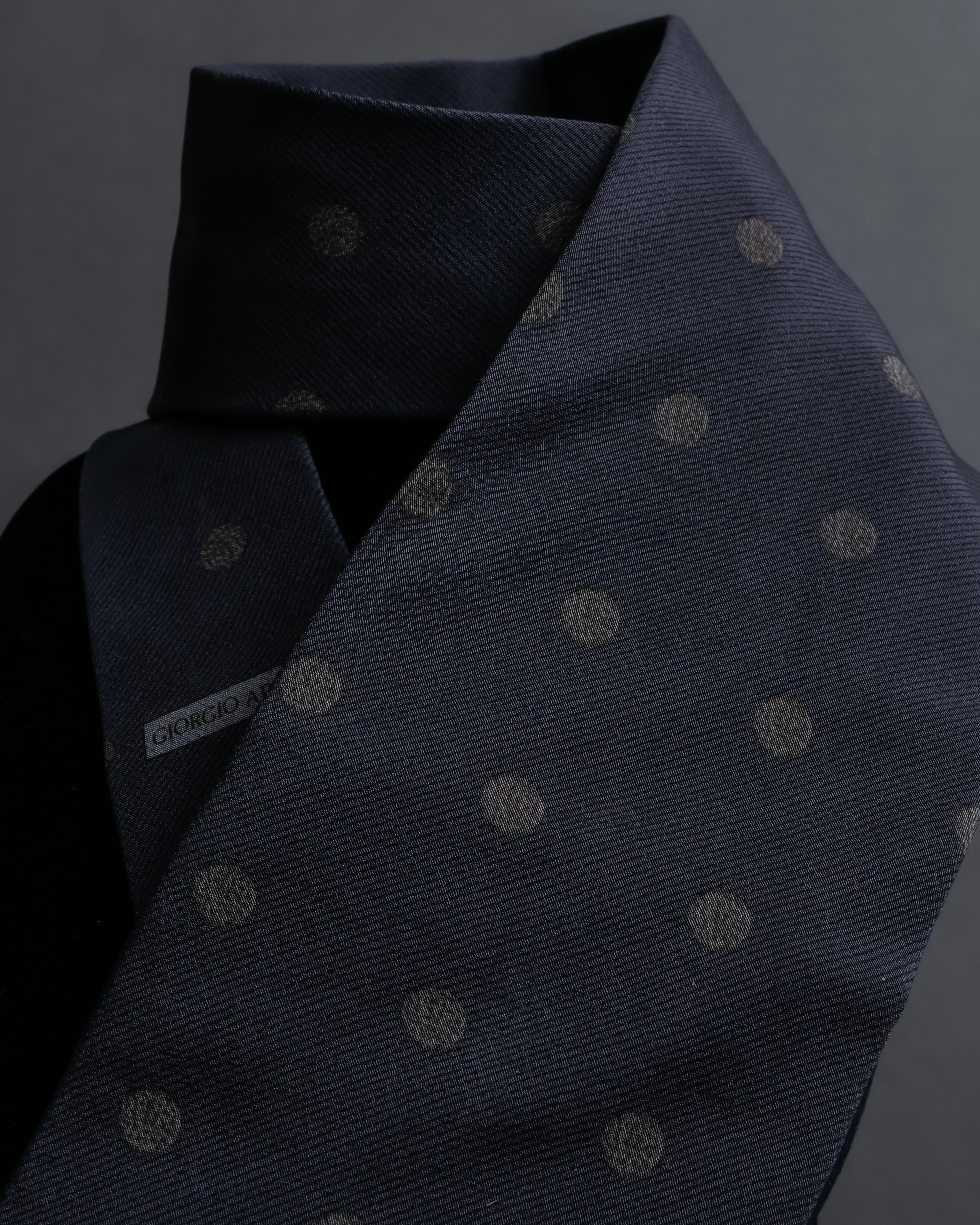 "GIORGIO ARMANI" Dot pattern silk  necktie