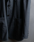 "COMME des GARCONS HOMME PLUS" 14SS modified lapel design striped jacket