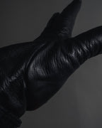 -SPECIAL- "HERMES" 90's Astrakhan combination leather gloves