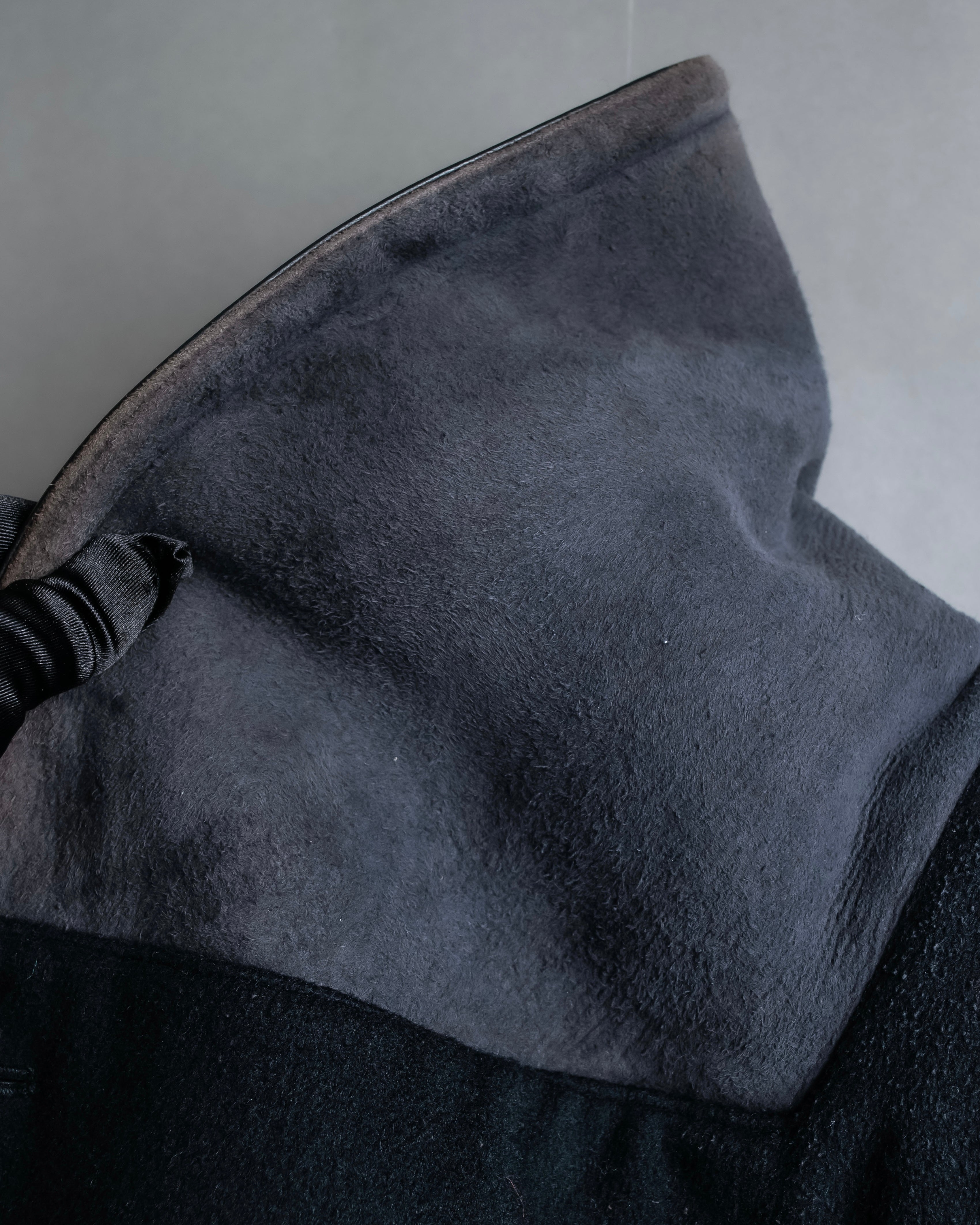 "GIANNI VERSACE UPDATE"
 Fur trimmed wool cashmere maxi double breasted coat