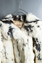 Vintage 100% real rabbit fur long coat