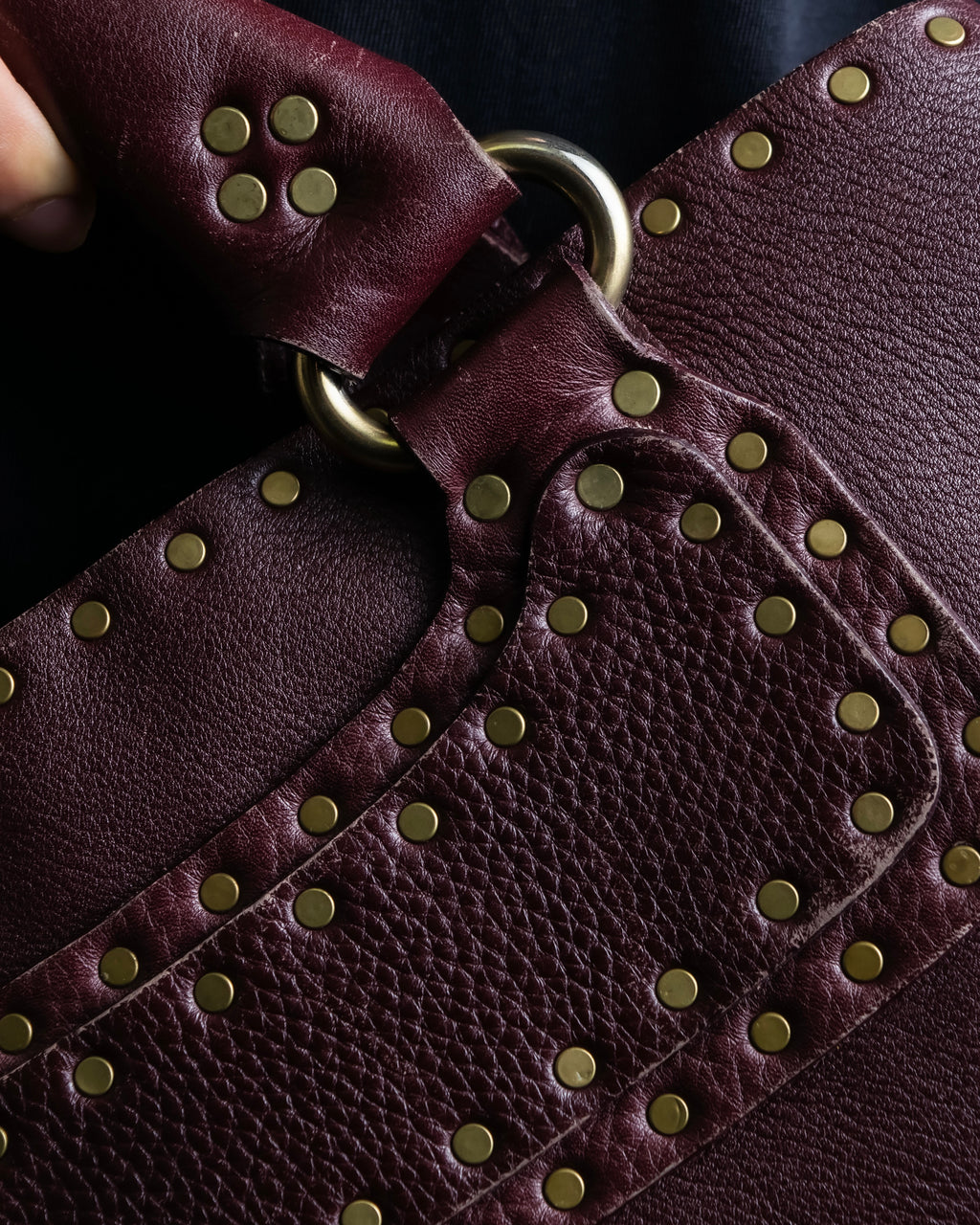 "CELINE" Stud design bordeaux color boogie bag