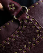"CELINE" Stud design bordeaux color boogie bag
