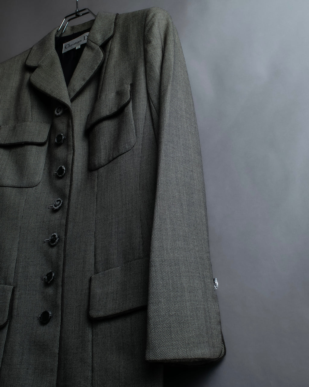"Christian Dior" Flap pocket detail military tailored jacket