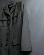 "Christian Dior" Flap pocket detail military tailored jacket