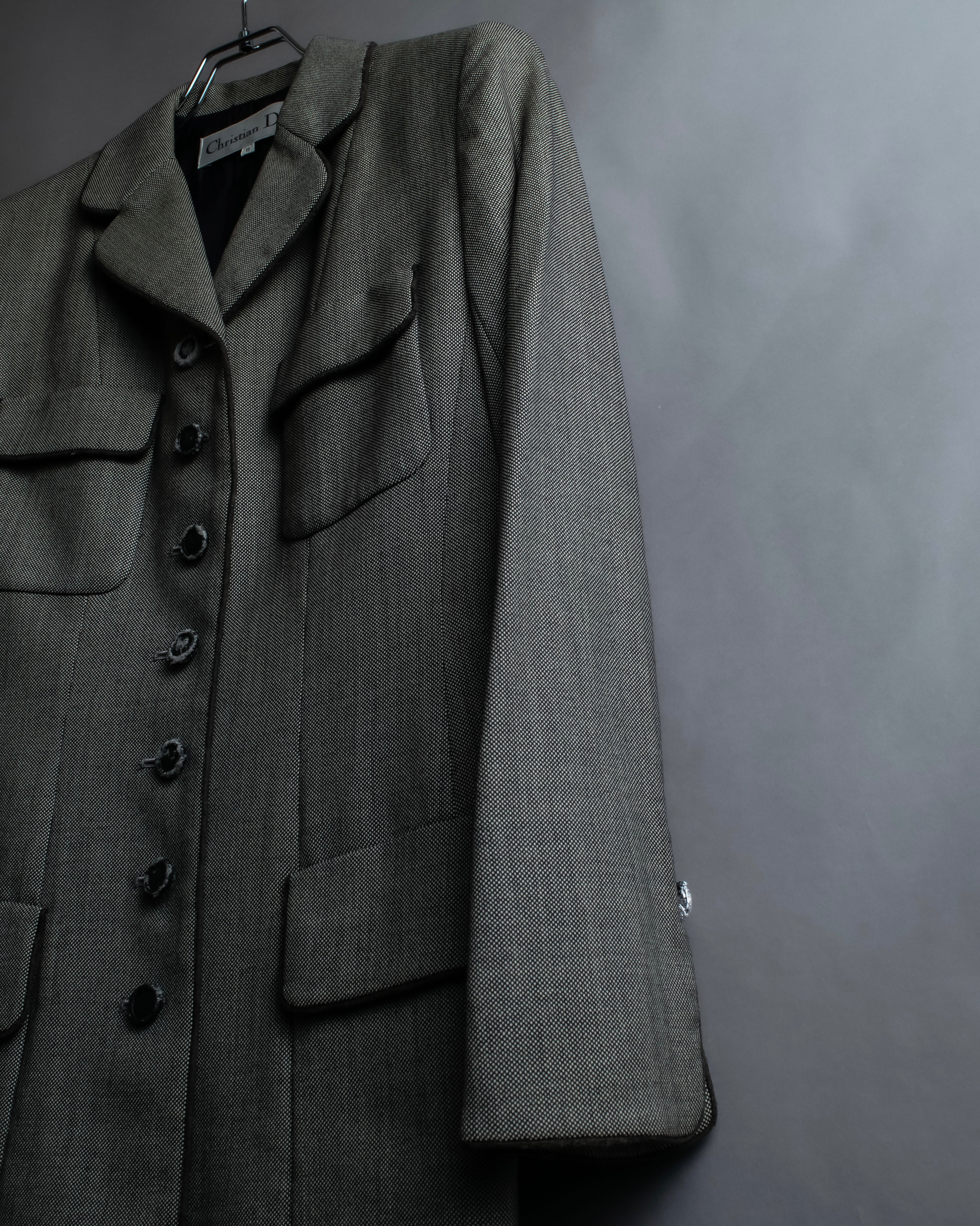 "Christian Dior" Flap pocket detail military tailored jacket
