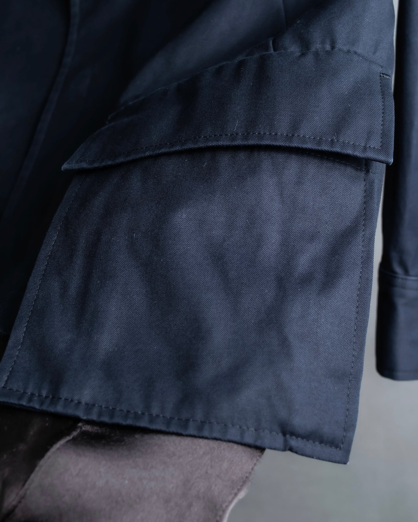 "Y's" 4 pocket military detail black tailored jacket