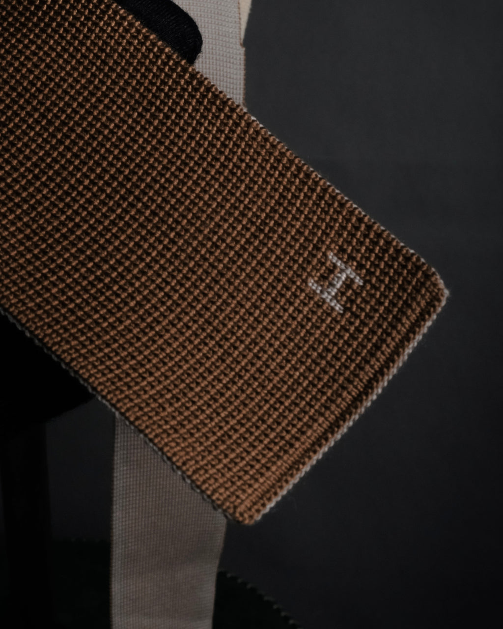“HERMES” 10’s-20’s Bicolor silk knit tie