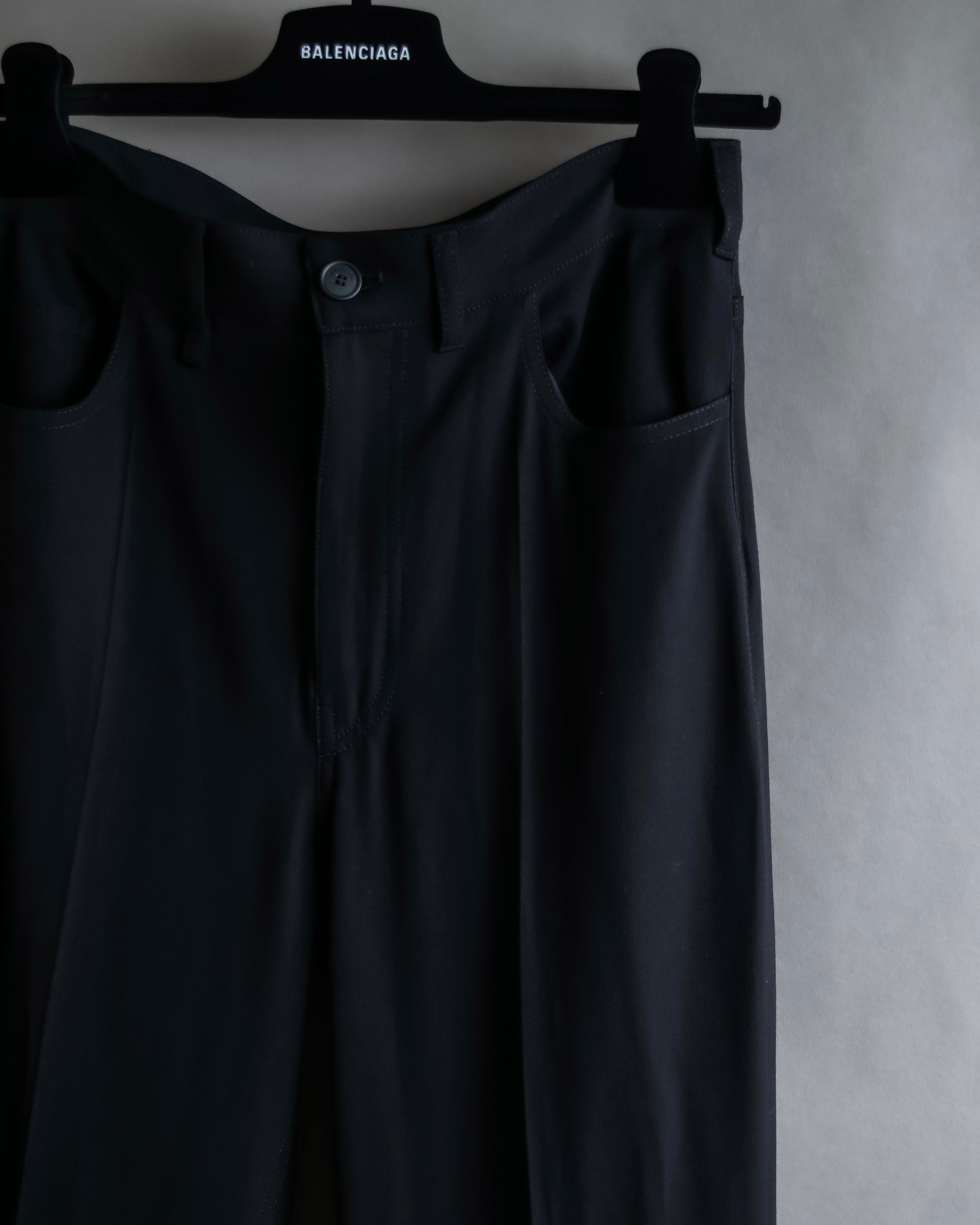 "BALENCIAGA" Beautiful draped full-length slacks