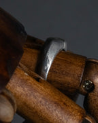 "Vintage bulging organic design silver 925 ring"