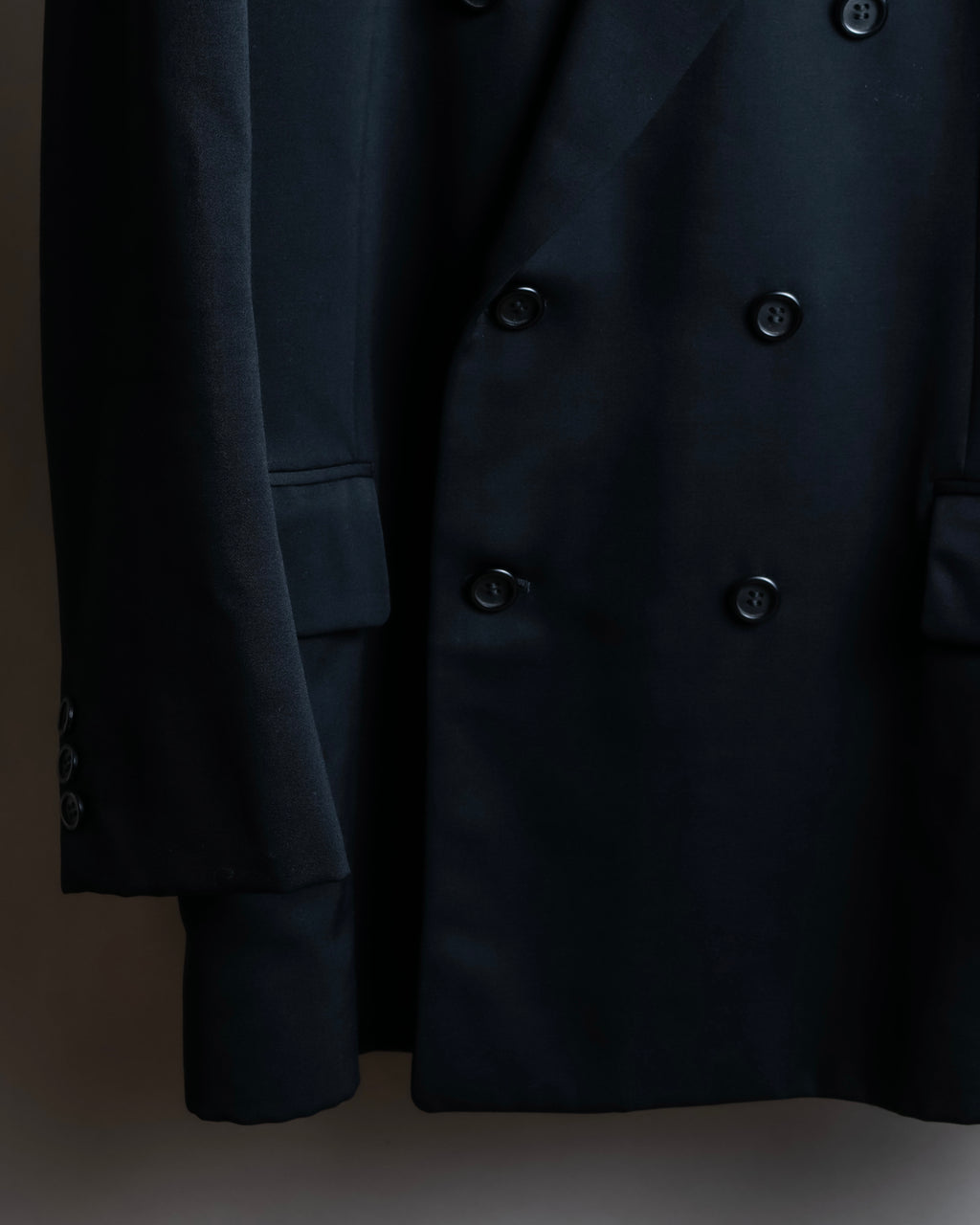 Vintage peak lapel double breasted tailored jacket