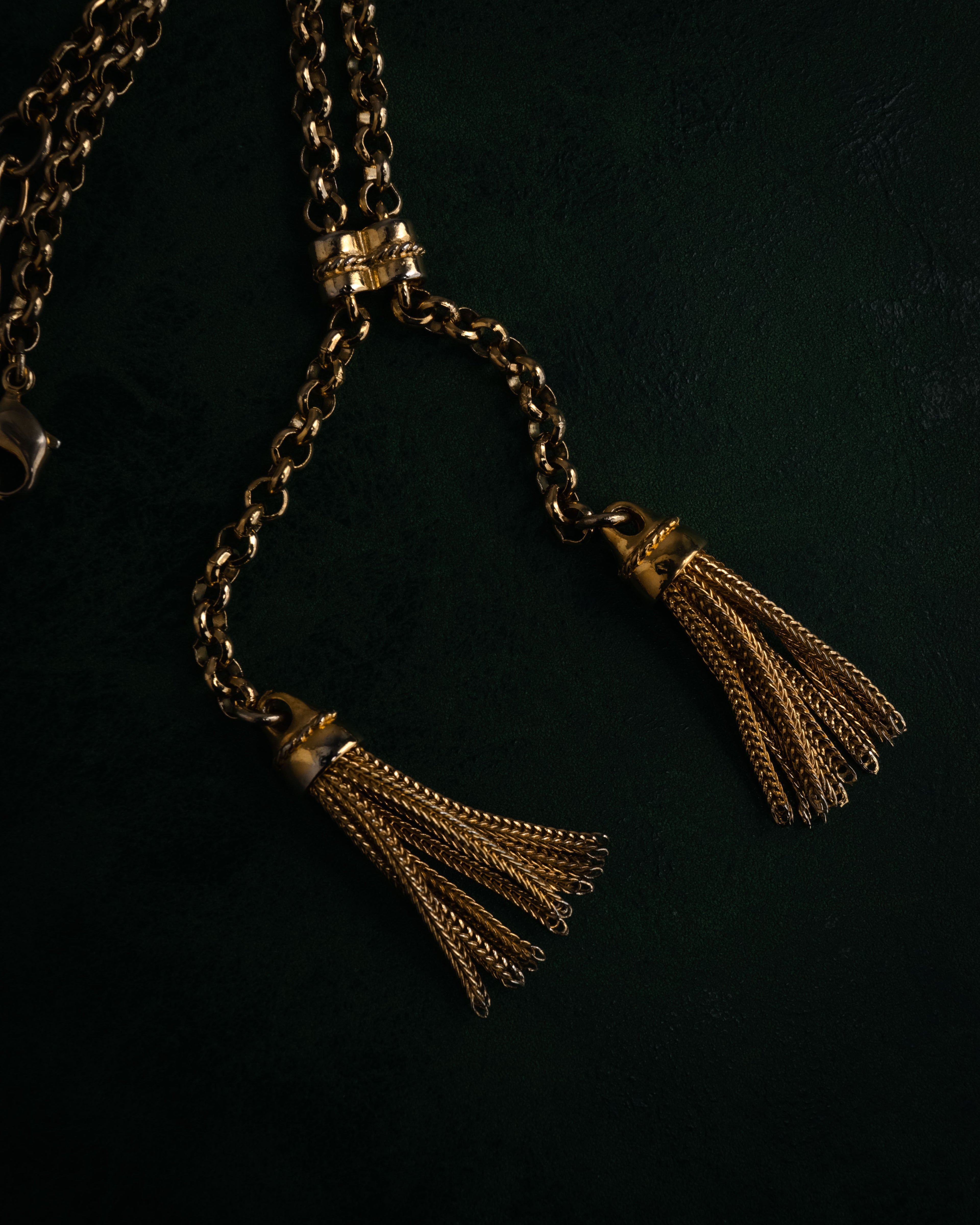 –SPECIAL– “SONIA RYKIEL” 80’s-90’s Tassel lariat chain necklace