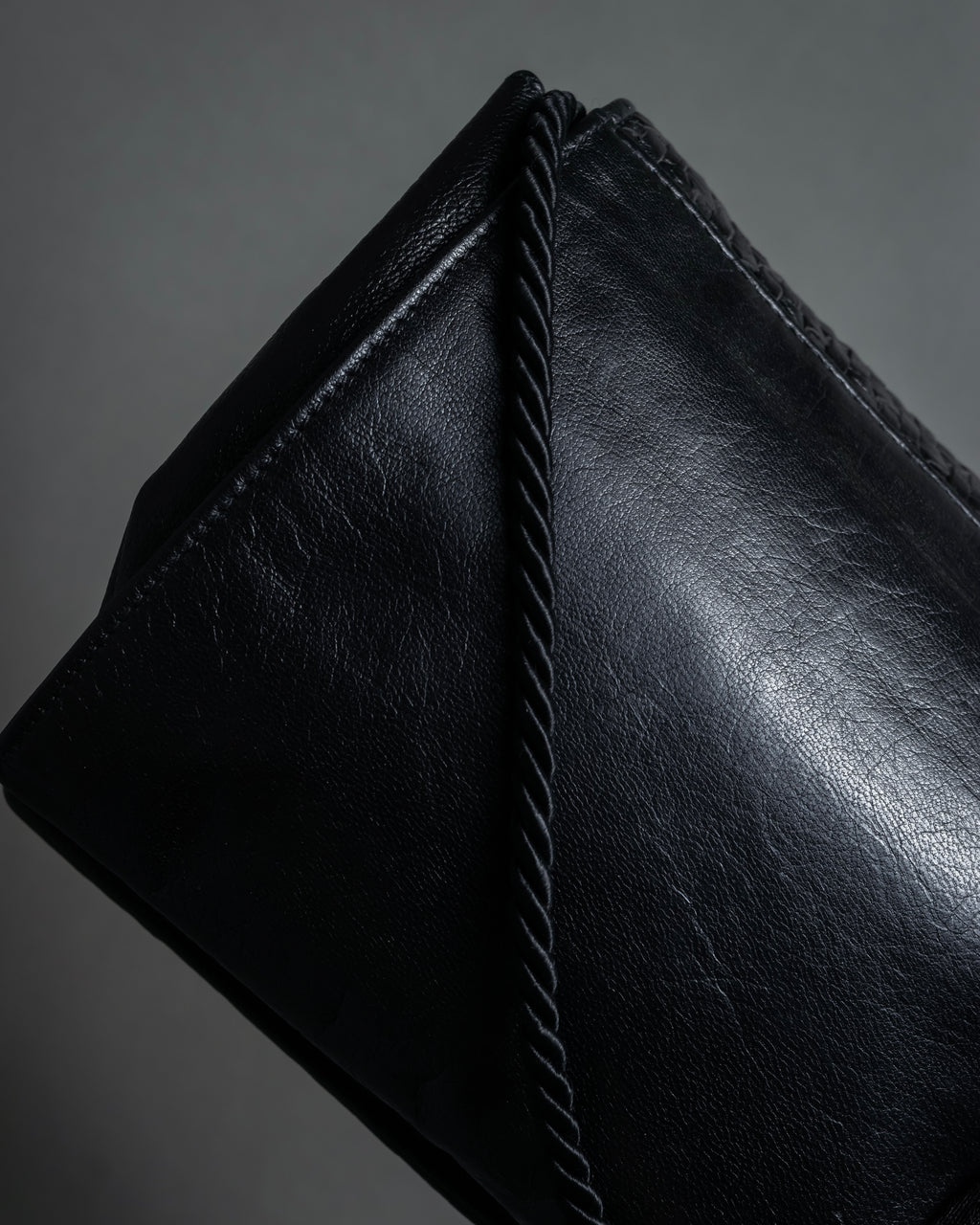 "FENDI" 80's Karl Lagerfeld design braided leather shoulder bag