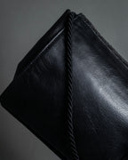 "FENDI" 80's Karl Lagerfeld design braided leather shoulder bag