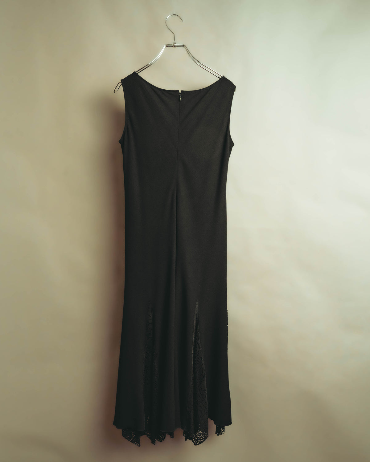 "HIROKO KOSHINO PRET" 90's-00's Elegant lace panel sleeveless maxi dress