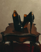 -SPECIAL- "Gucci" 10's Vintage bamboo tassel leather platform booties