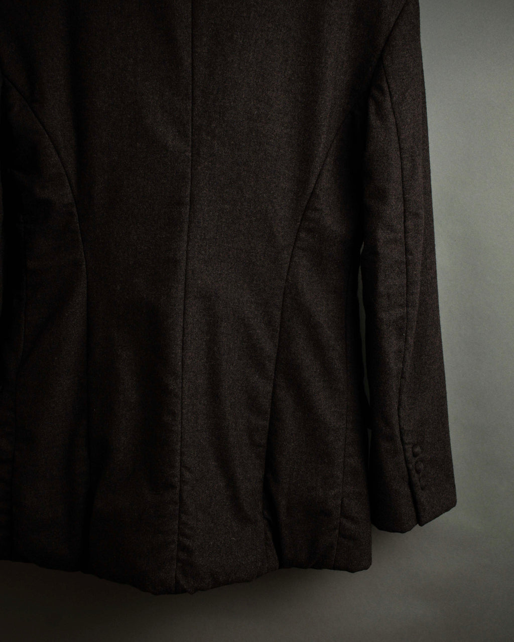 "FENDI" Double-breasted heavy duty wool flannel jacket