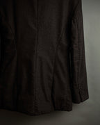 "FENDI" Double-breasted heavy duty wool flannel jacket