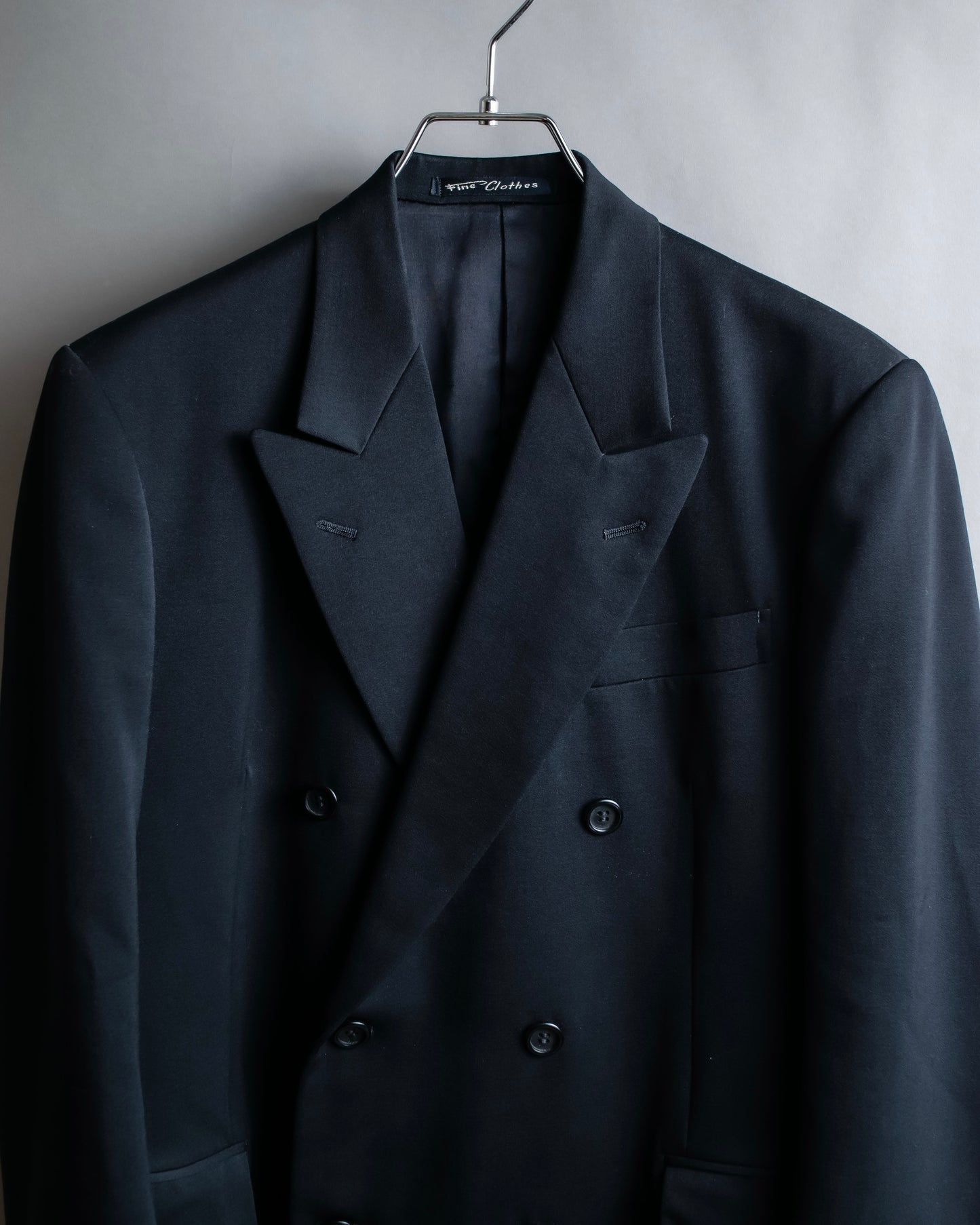 Vintage peak lapel double breasted tailored jacket