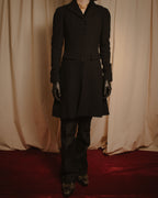 –SPECIAL– "CHANEL" 04SS sculpted princess-line wool crepe coat