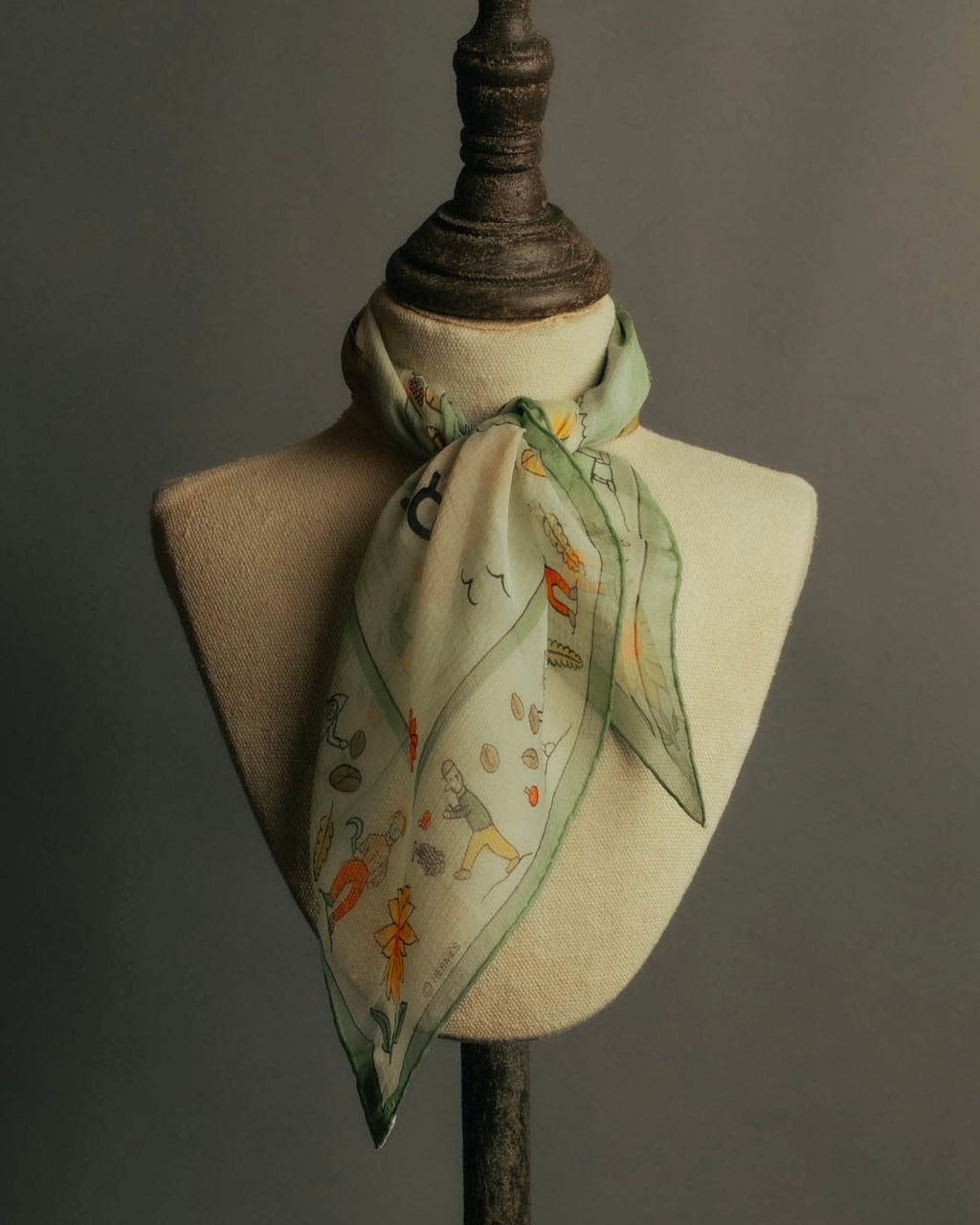 “HERMÈS” 90’s-10’s Retour à la terre silk scarf