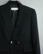 "EMILIO PUCCI" 00's-10's Gold buttoned tailored wool blazer