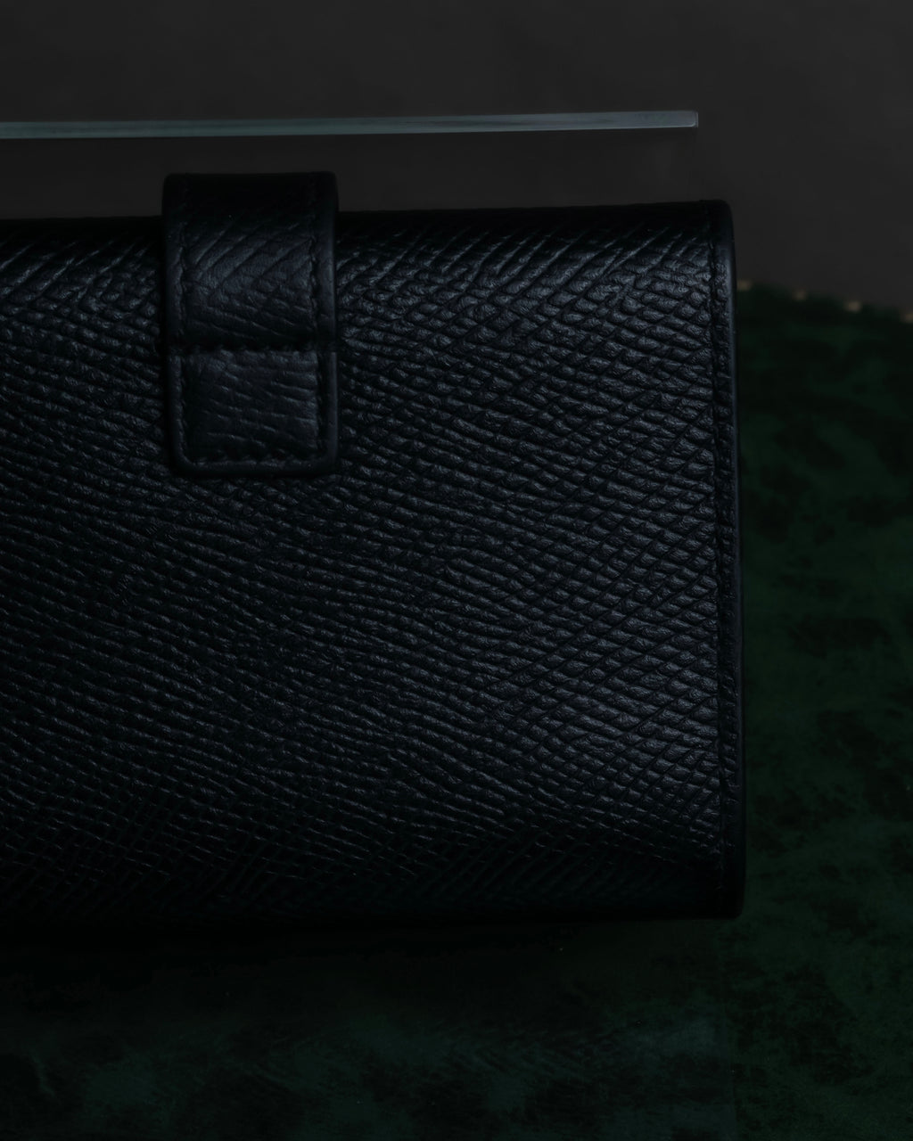 "CELINE" Crossgrain leather tri-fold wallet