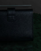 "CELINE" Crossgrain leather tri-fold wallet