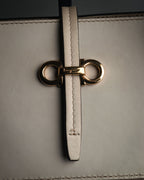 “Salvatore Ferragamo” 2010’s canvas and leather gancini tote bag